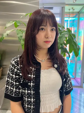 セミロング 平野 優奈のヘアスタイル