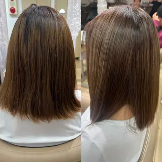 ミディアム カラー 高橋 香奈のヘアスタイル