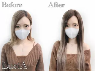 ロング カラー ヘアアレンジ LuciA/エクステ カラーのヘアスタイル