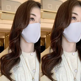 ミディアム カラー 透明感/オリーブ/ グレージュ/YUKAのヘアスタイル