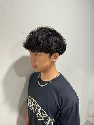 パーマ 平尾/艶カラー/ アッシュ系/中川誠大のヘアスタイル