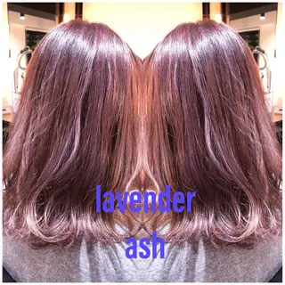 セミロング カラー ハイライト/ブリーチ バレイヤージュ関佳祐のヘアスタイル