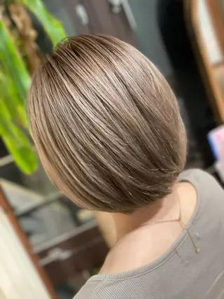 ミディアム パーマ 縮毛矯正しかしない人 栄 矢場町 服部飛鳥のヘアスタイル