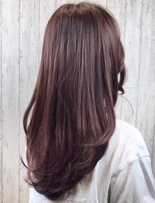 セミロング カラー 田中 あかねのヘアスタイル