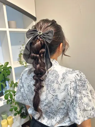 ロング アレンジ/新宿 透明感カラー/ヤノのヘアスタイル