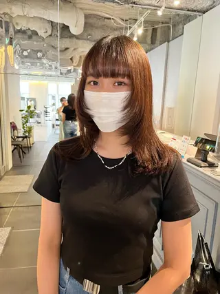 セミロング ショート/パーマ/ カラー/FUKOのヘアスタイル