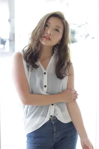 セミロング 【コテ巻き風パーマ】 一木快斗のヘアスタイル