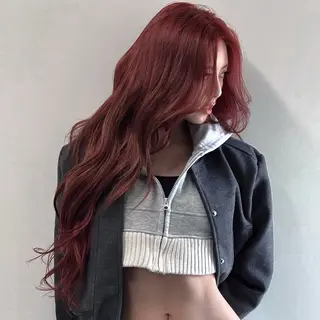 ロング 💖大人韓国ヘア💖 韓国艶カラー【銀座】のヘアスタイル