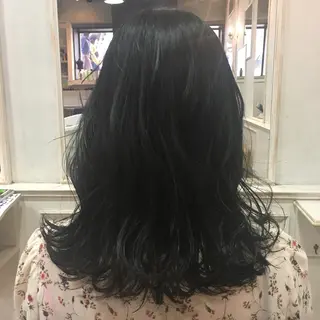 ミディアム カラー パーマ RUKA 美容院×ネイリストのヘアスタイル