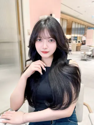 ミディアム カラー 韓国ヘア/レイヤー/ 顔まわり/りょーとのヘアスタイル