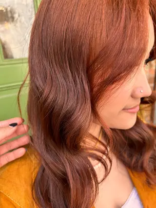 セミロング カラー 清水千優/パーマ/透 明感カラー/メンズのヘアスタイル