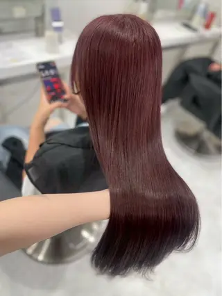 ロング カラー ヘアアレンジ 暖色・髪質改善🍒 吉武杏莉のヘアスタイル