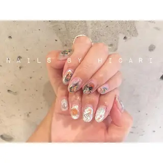 ショート カラー ネイル マツエク・マツパ illum hicariのネイルデザイン