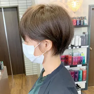 ショート 縮毛矯正/ショート/ レイヤー/畑中正敏のヘアスタイル
