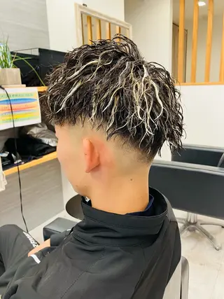 パーマ メンズ メンズ特化/パーマ/ フェードWATARUのヘアスタイル