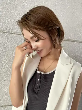 ミディアム カラー hair studio PEACE所属・寺本 早希のヘアスタイル
