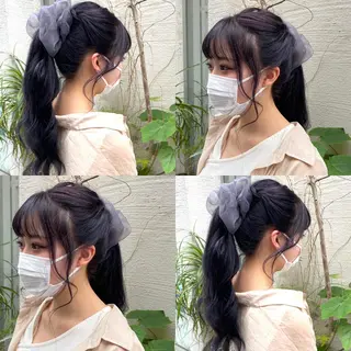 ロング カラー ヘアアレンジ uros.所属・メンズパーマ/ エクステ🌞セナのヘアスタイル