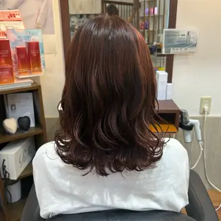 セミロング MOLLASALON 浅香山店所属・髪質改善カラー 縮毛矯正🤍辻桃加のヘアスタイル
