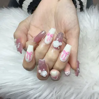 ネイル 🎀nana🫧 ワンホンネイル🎀のネイルデザイン