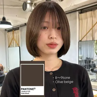 ミディアム 盛れる透明感カラー・ momokaのヘアスタイル