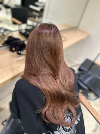 ロング 女性らしいモテヘア 韓国ヘアhikariのヘアスタイル