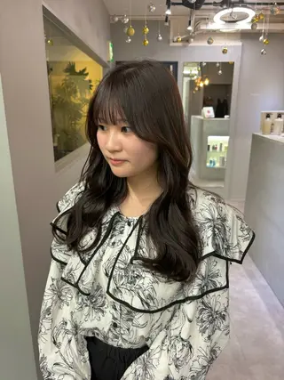 ミディアム カラー きよはらちさき🍑 柔らかカラー🌱🫧のヘアスタイル