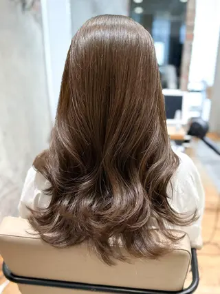 セミロング カラー 顔周り/くびれヘア 韓国ヘア💕風間るなのヘアスタイル