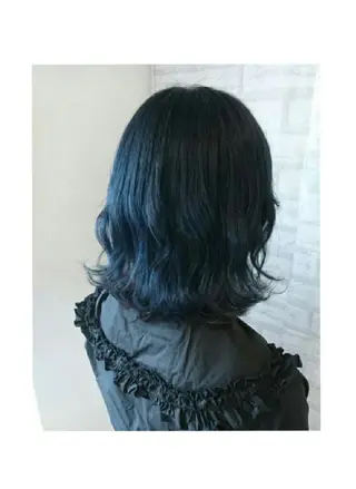 ミディアム カラー JIL BLAN 京都所属・RU RIのヘアスタイル