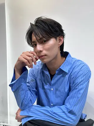 ショート パーマ 池袋センターパート No.1 裕大のヘアスタイル