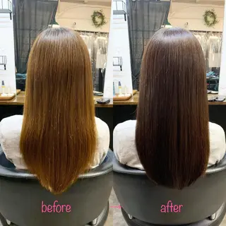 セミロング 縮毛矯正&髪質改善 MAILHAIRのヘアスタイル