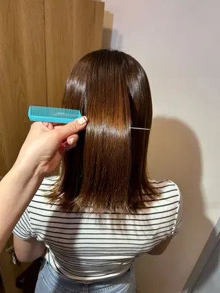 ミディアム ブリーチなしベージュ /ヘアセット/ミユのヘアスタイル