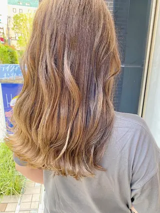 ロング カラー パーマ ヘアアレンジ 🍀髪質改善 ケアカラーrootsのヘアスタイル