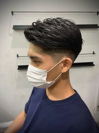 ショート パーマ メンズ アイブロウ 京都駅メンズカット/ パーマ/Keigoのヘアスタイル