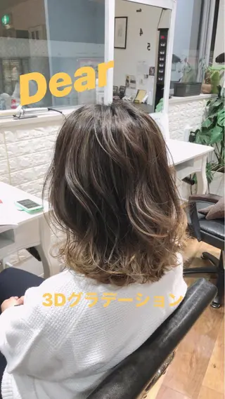 ミディアム カラー Dear生駒店 窪田隆平のヘアスタイル