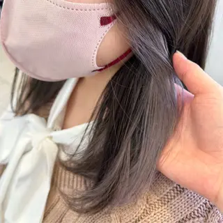 セミロング カラー ヘアアレンジ 艶カラー/縮毛矯正 /𝐒𝐚𝐤𝐢のヘアスタイル