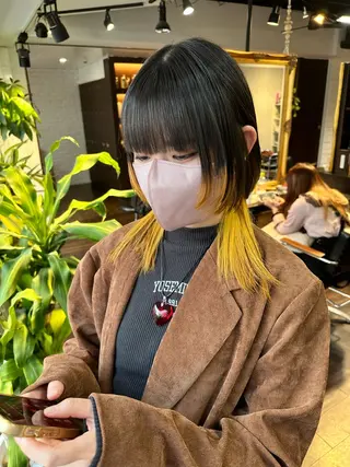 セミロング カラー ワンホンヘア ケラチン/Kaitoのヘアスタイル