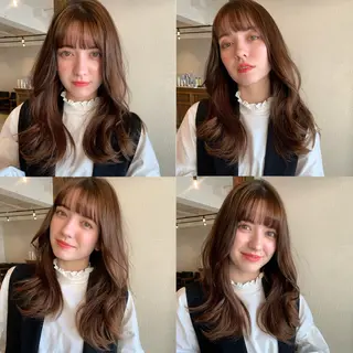 ロング カラー 透明感/オリーブ/ グレージュ/YUKAのヘアスタイル