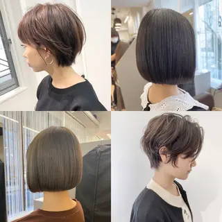 ショート カラー ネイル マツエク・マツパ ボブ、縮毛矯正👑 心斎橋/高城涼也のヘアスタイル