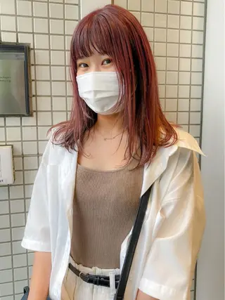 セミロング カラー 栄/矢場町 三井太朗のヘアスタイル