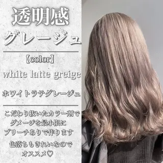 ロング カラー EMIL/上野駅近 /ブリーチ縮毛矯正のヘアスタイル