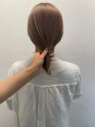 ミディアム 小顔レイヤー×コンパ クトボブ/林隆平のヘアスタイル