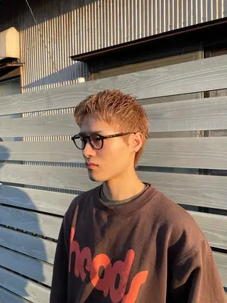 カラー メンズ なつき/ 艶カラー/縮毛矯正のヘアスタイル