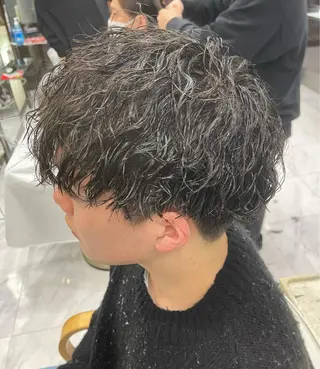 ショート パーマ メンズ ❄️メンズカット 落合諒❄️のヘアスタイル