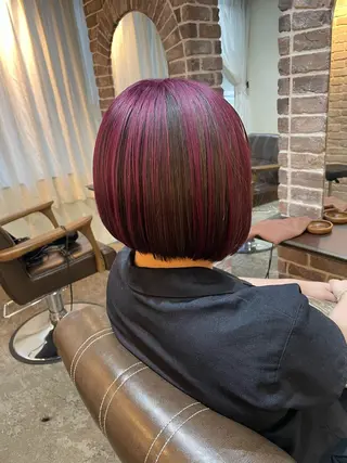 ショート カラー ACROあべの店所属・艶カラー/インナー /グラデ/大西小百合のヘアスタイル