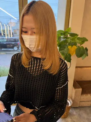 ミディアム 韓国風レイヤー/新潟 /小新/愛咲🎀のヘアスタイル