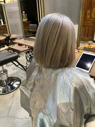 ミディアム カラー ダブルカラー 透明感カラー/タイラのヘアスタイル