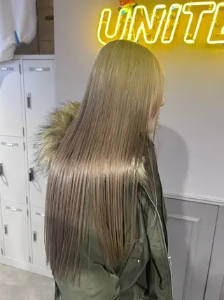 ロング カラー パーマ ヘアアレンジ メンズ キッズ ブリーチなしカラー/ ブラウン/レイヤーのヘアスタイル