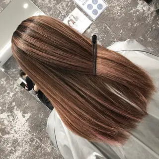 セミロング カラー アンドウ ユウ/ レイヤーカット/韓国のヘアスタイル