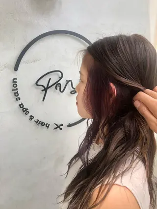 ロング カラー 本間 隼人のヘアスタイル