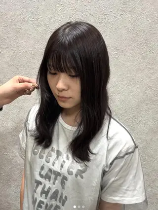 ロング カラー 笠原 凪のヘアスタイル